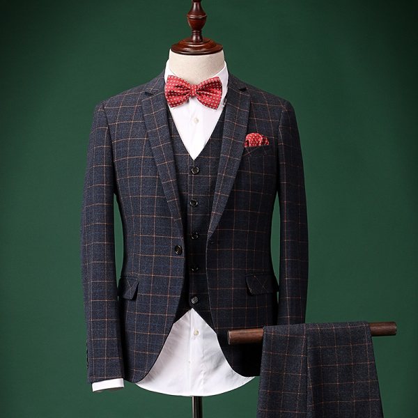 фото мужского свадебного пиджака в клетку