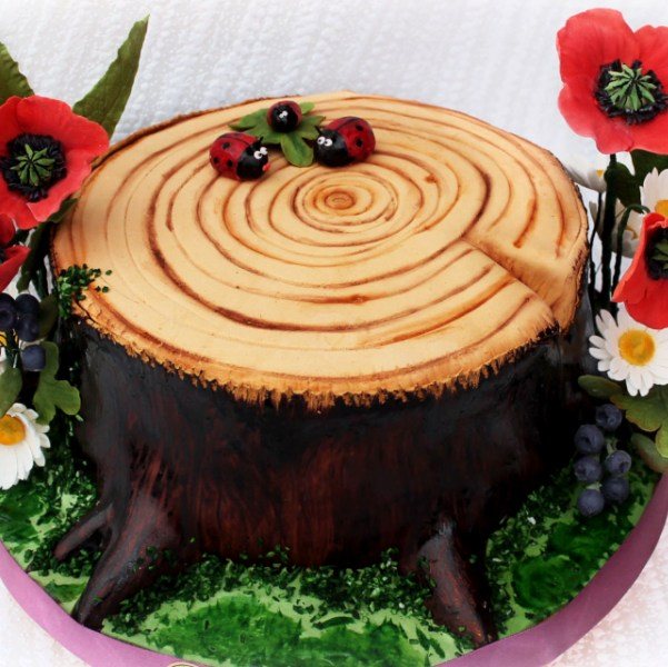 Фото торта на 5 годовщину свадьбы с цветами