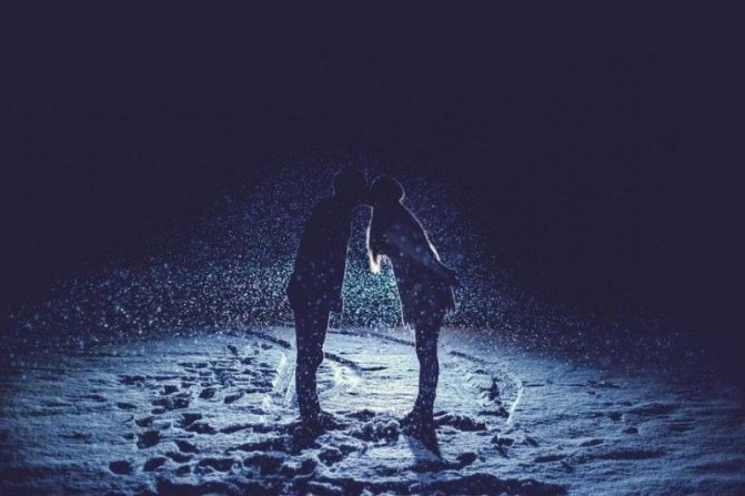 фотосессия с парнем ночью