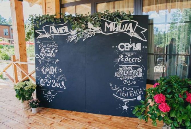 фотозона меловая доска 2