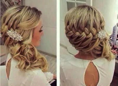 французская коса для свадьбы
