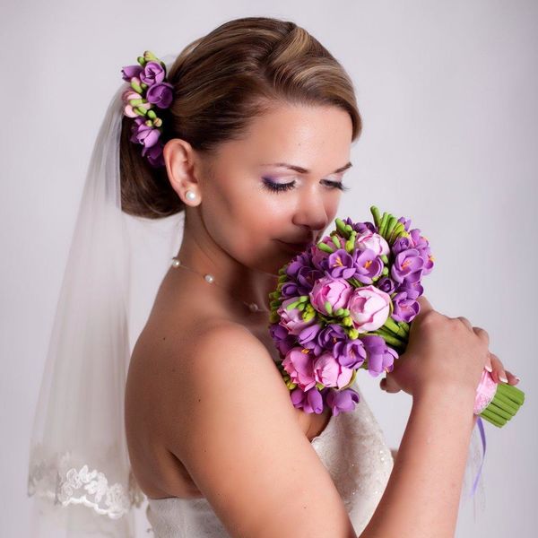 гармоничное сочатение в образе невесты