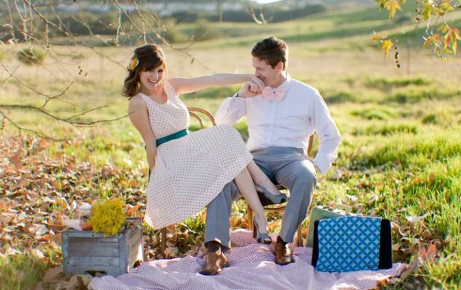 годовщина свадьбы на природе