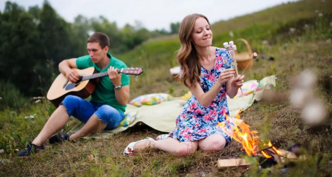 годовщина свадьбы на природе