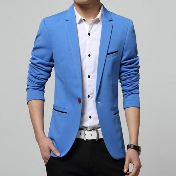 голубой пиджак для жениха на свадьбу