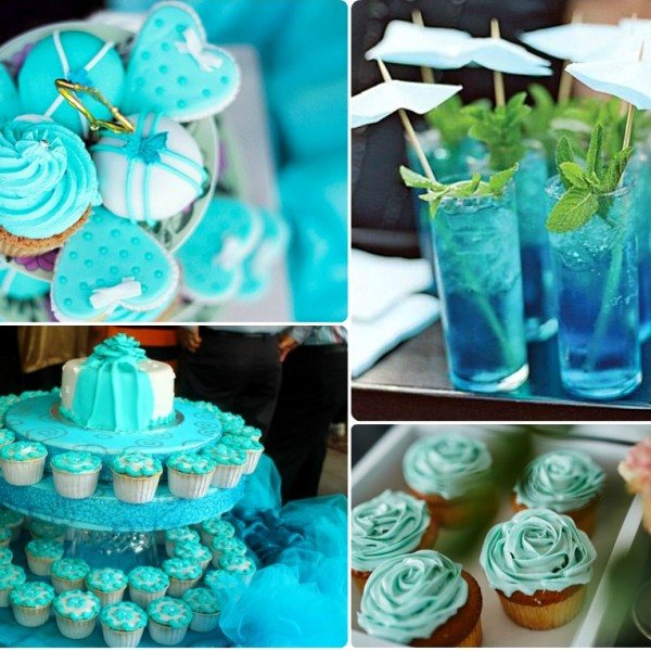 голубые цвета на свадьбе