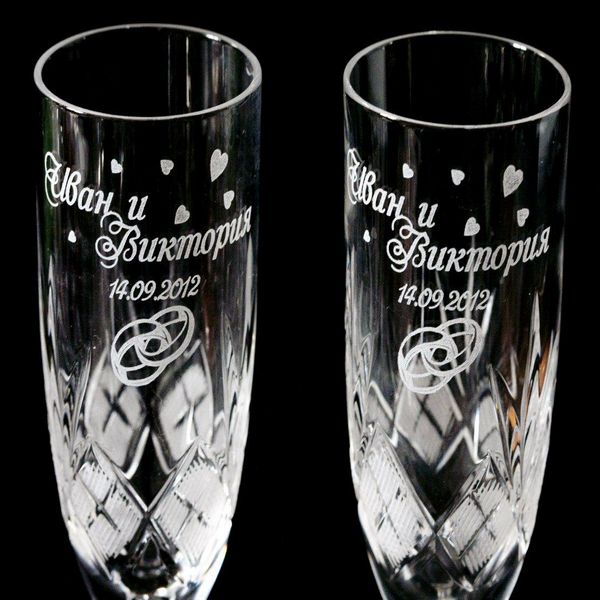 гравировка на свадебных бокалах