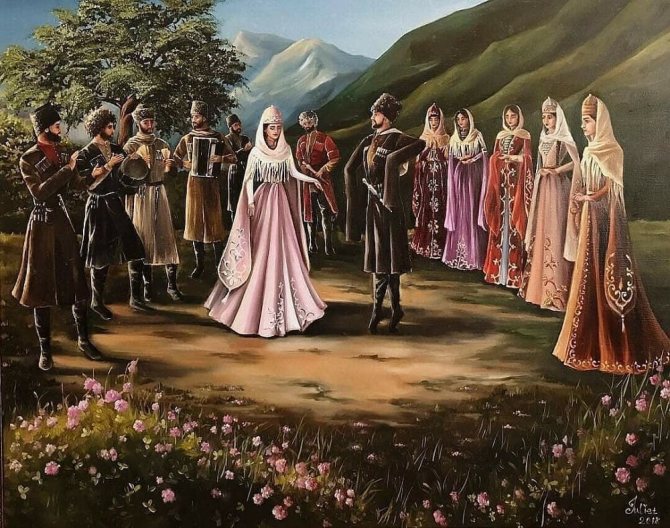 Гуляния кабардинцев