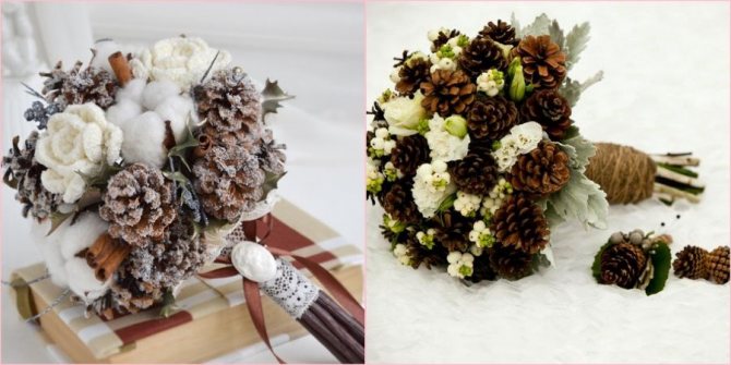 Хорошая идея сделать аксессуар из шишек