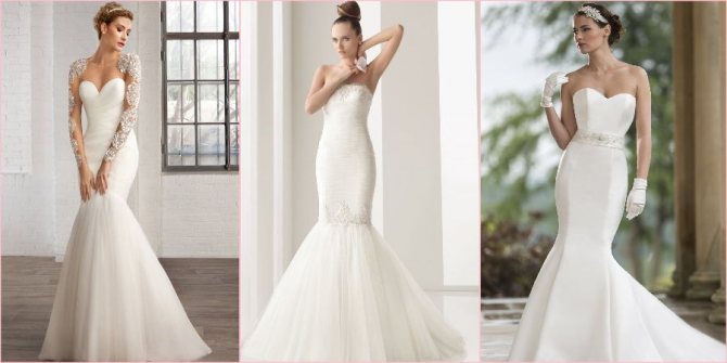 Хвост юбки начинается от колен