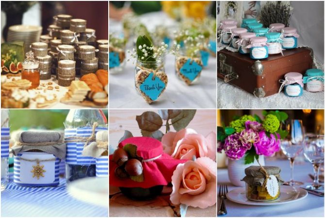 Идеи бонбоньерок баночек