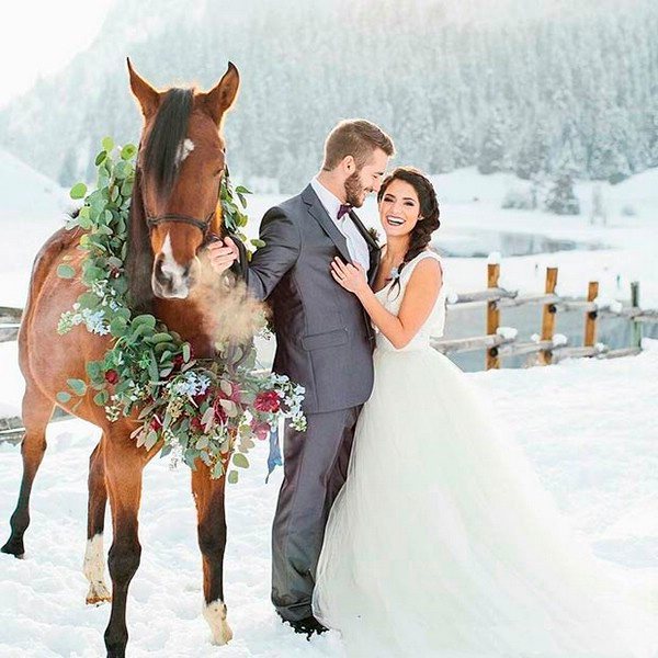 идеи февральской свадебной фотосессии