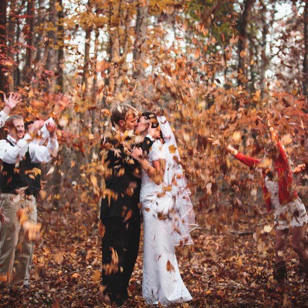 идеи фотосессии для свадьбы в октябре