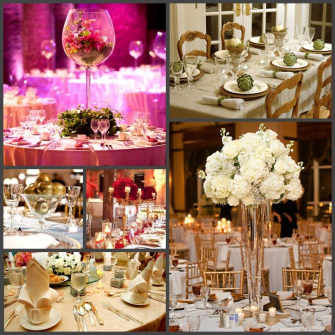 Идеи оформления свадебного стола