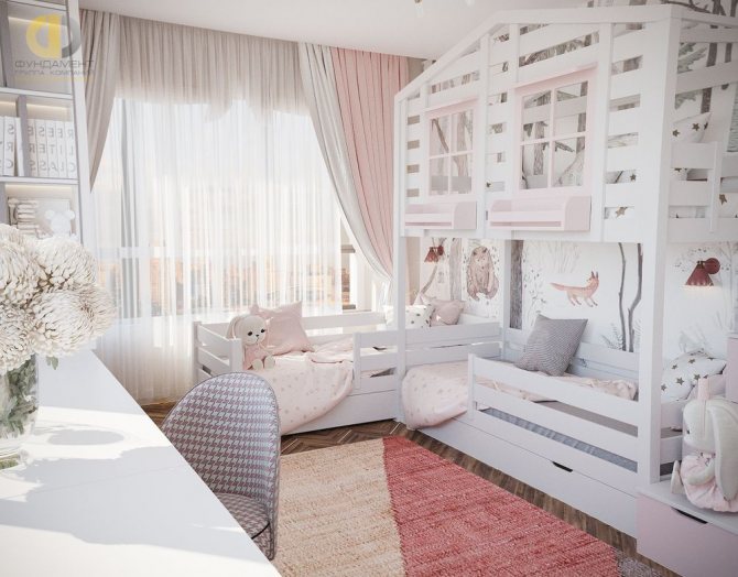 Интерьер детской для двоих детей