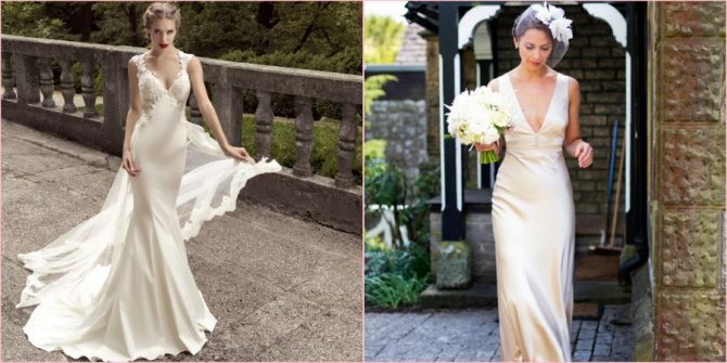 Из натурального шелка получаются шикарные наряды на свадьбу