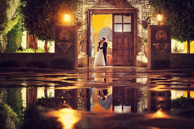 Как фотографировать свадьбу в дождь