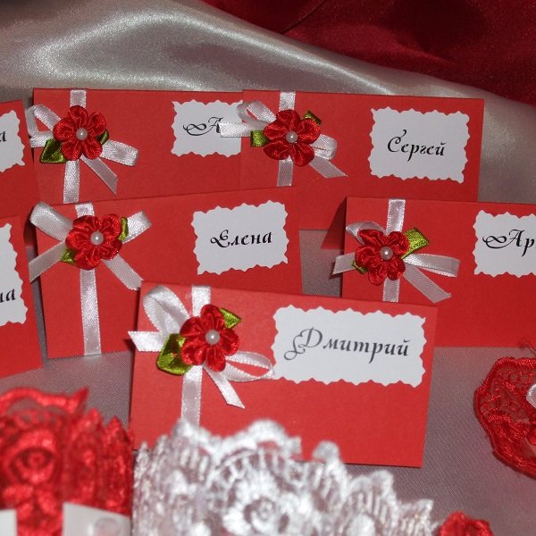 как подписать карточки для гостей