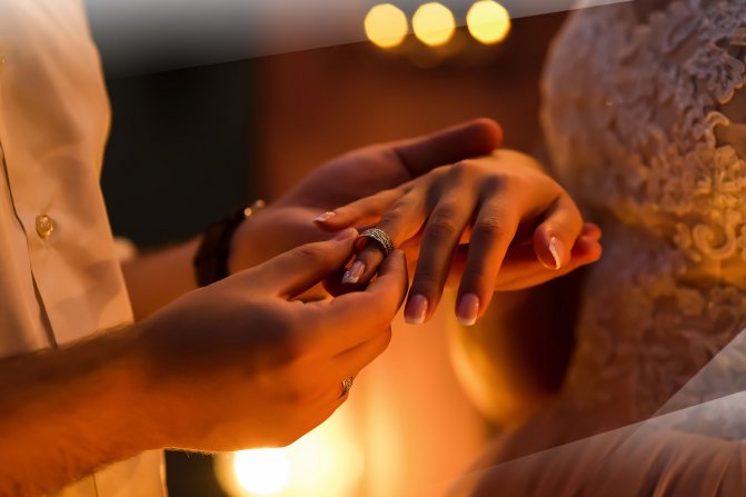 Как правильно надевать новые обручалки?