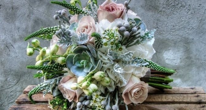Как составить букет невесты в мятном цвете