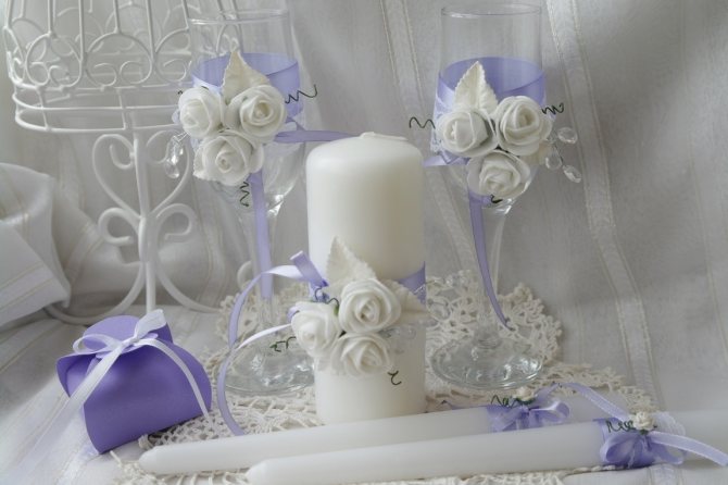Как украсить свечи на свадьбу своими руками?