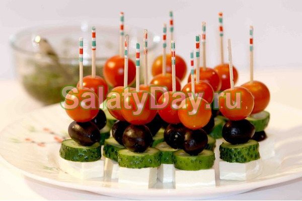 Канапе «Греческий салат»