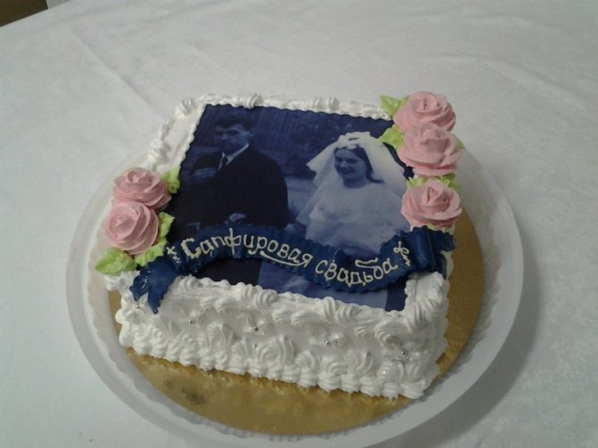 Картинки по запросу сапфировая свадьба торт