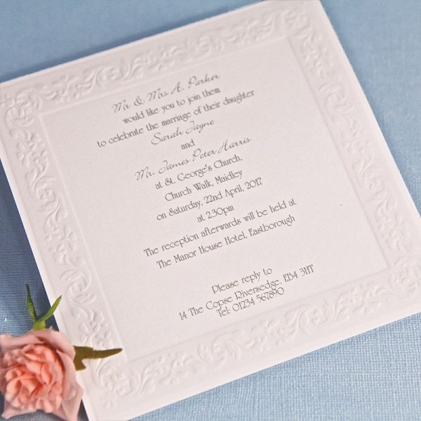 классический дизайн свадебной открытки