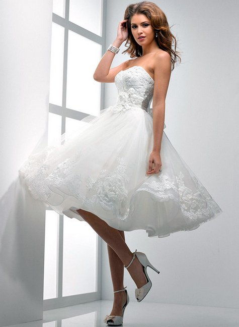 Коротенькие платьица для свадьбы