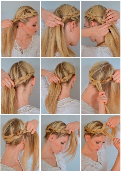 коса вокруг головы