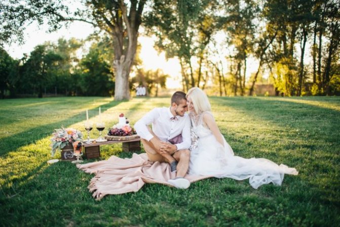 Красивая ситцевая свадьба