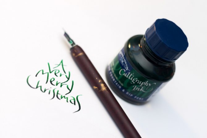 Красиво получаются буквы, написанные перьевыми ручками