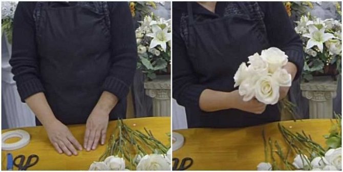 Крупные розы в букет