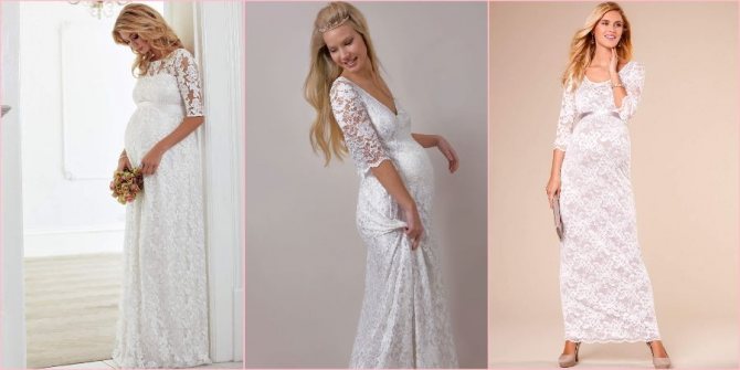 Кружево стройнит невесту даже на небольшом сроке