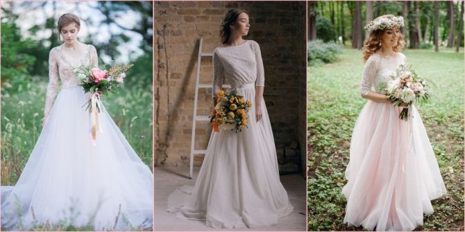 Легкий шифон часто надевают на летнюю церемонию