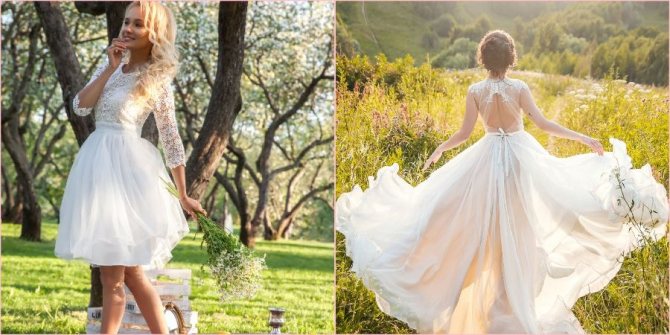 Летняя одежда для невесты