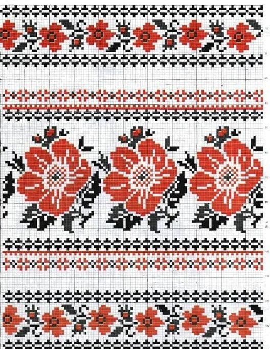 Мальва - орнамент рушника