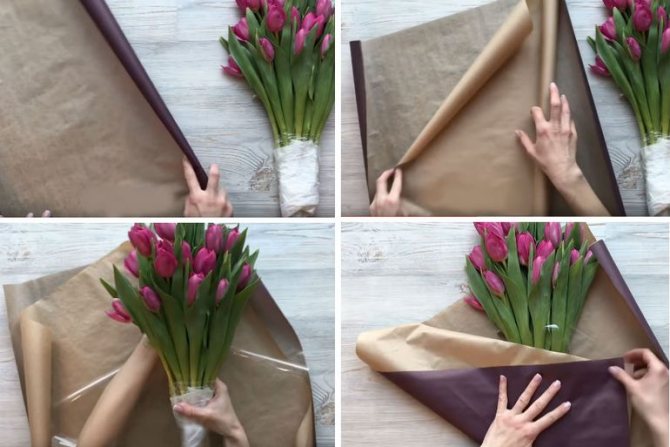 Мастер-класс по сборке бюджетного букета из тюльпанов на 8 марта