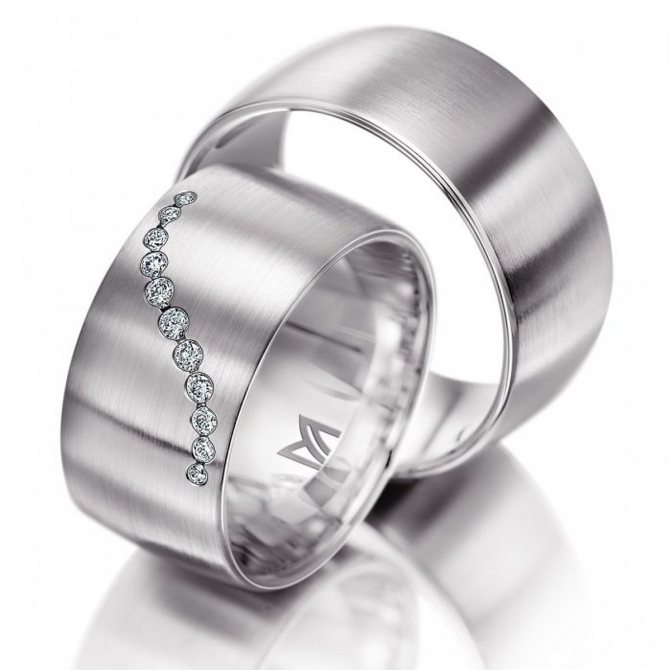 Матовые обручальные кольца