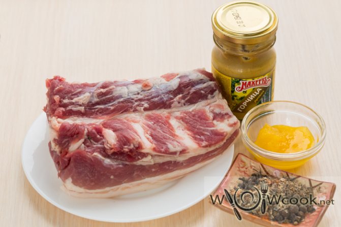 мед горчица свинина