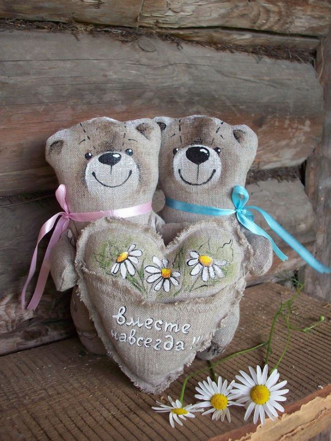 мишки изо льна