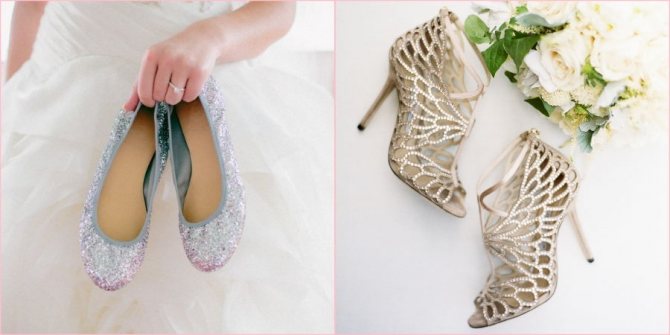 Модные босоножки и современные балетки замечательно впишутся на торжество