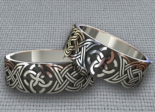 Модные обручальные кольца со свадебниками