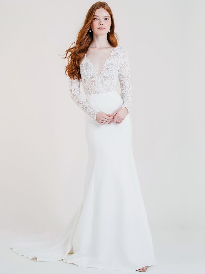 Модные свадебные платья с рукавами 2021-2022 9