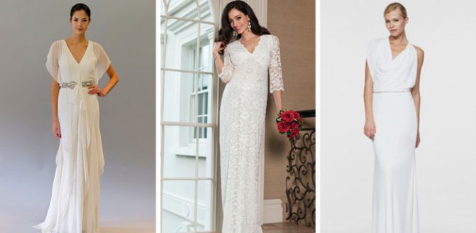 Наряды на свадьбу свободного кроя