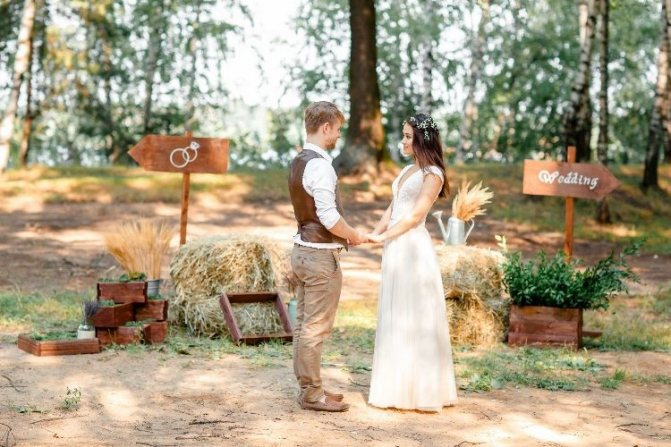 Наряды в стиле рустик