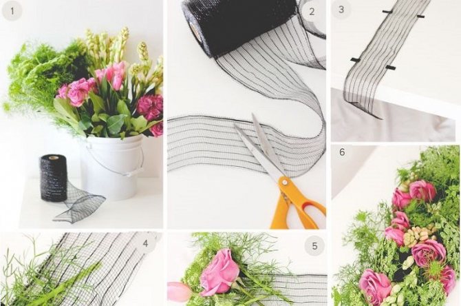 Настольная гирлянда для эко-свадьбы