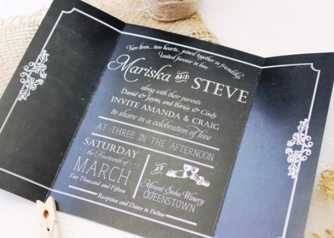 Необычные приглашения на свадьбу