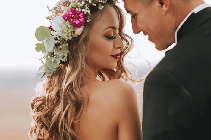 невеста с венком на голове 1