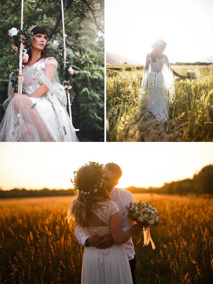 невеста в стиле рустик